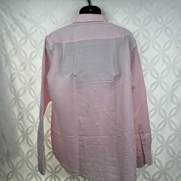 Peter Millar Collection Linen Blend Long Sleeve Pink Shirt Size L - Picture 4 of 8